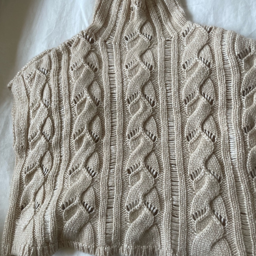 Cable Knit Cream Sweater